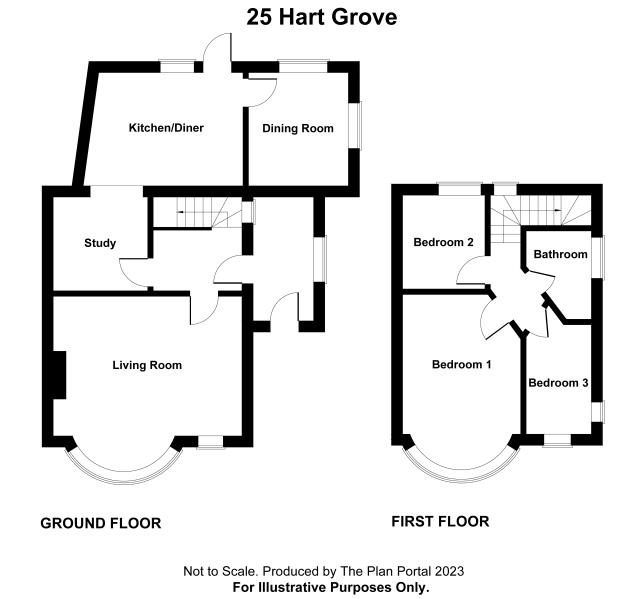 Floorplan of 25 Hart Grove, Southall, Middlesex