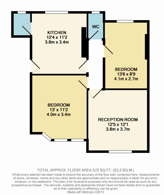 Floorplan of 12 Howick Mansions, 831 Woolwich Road, London