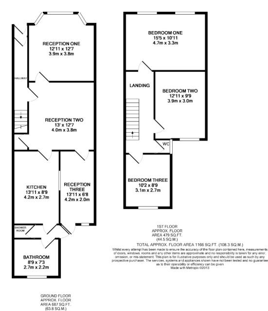 Floorplan of 31 Gladstone Road, Southall, Middlesex