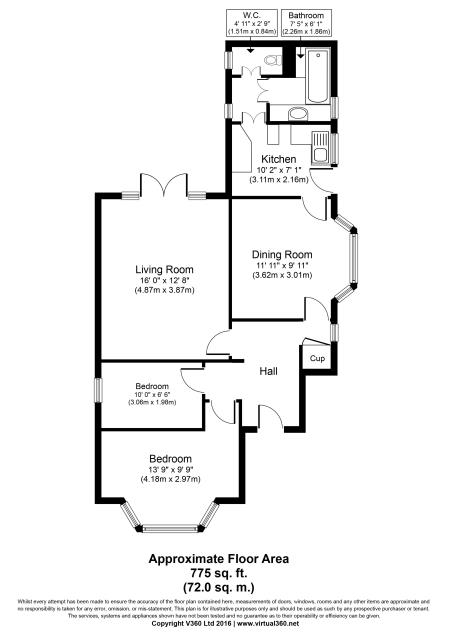 Floorplan of Gff 36 Effingham Road, Long Ditton, Surbiton