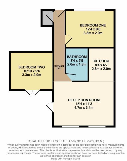 Floorplan of Flat 4a, 6-8 St Georges Square, Pimlico, London