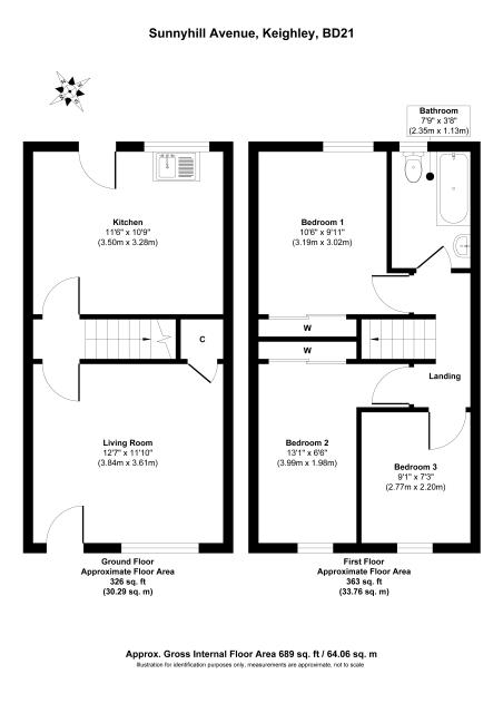 Floorplan of 4 Sunnyhill Avenue, Keighley, West Yorkshire