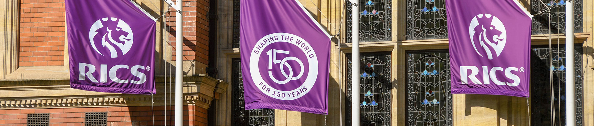 RICS flags flying over RICS head office