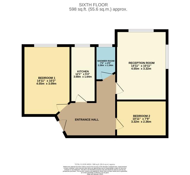 Floorplan of 158 Ashford Court, Ashford Road, Cricklewood