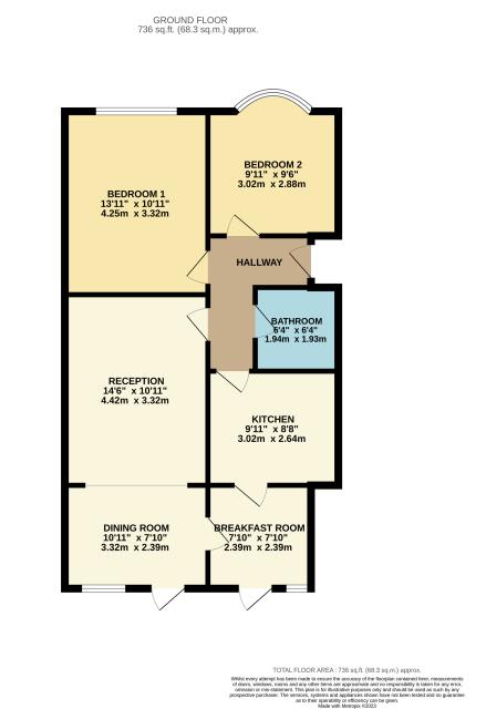 Floorplan of 14 Manor Avenue, Northolt, Middlesex