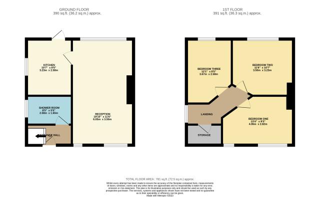 Floorplan of 6 School Lane, Walton-on-the-hill, Tadworth, Surrey