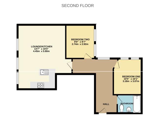 Floorplan of Flat 2 Halifax Apartments, Hanover Buildings, Southampton