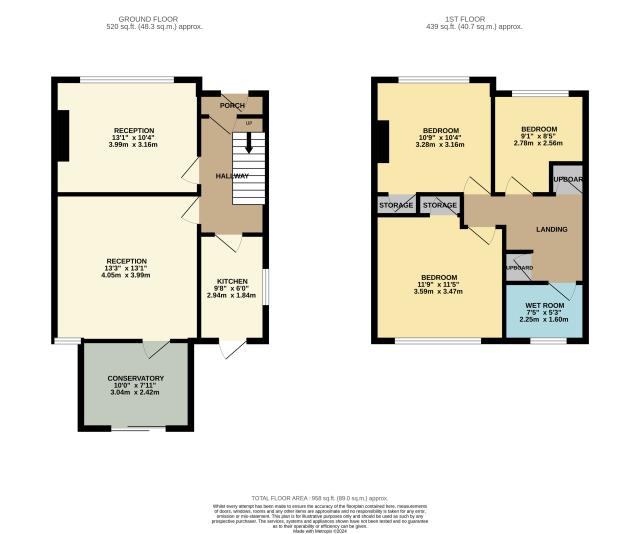 Floorplan of 11 Longs Close, Woking, Surrey