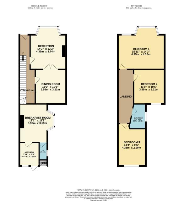 Floorplan of 62 Sydney Road, Hornsey, London