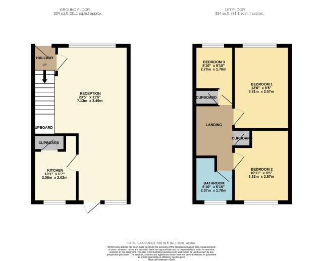 Floorplan of 4 Heather Walk, Aylesbury, Buckinghamshire