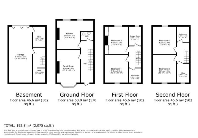 Floorplan of 410 Skipton Road, Keighley, West Yorkshire