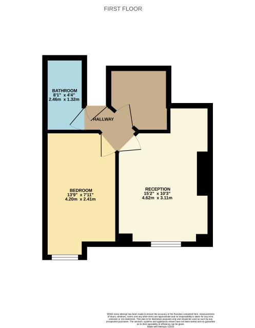 Floorplan of 3a New Steine Mansions, Devonshire Place, Brighton, East Sussex
