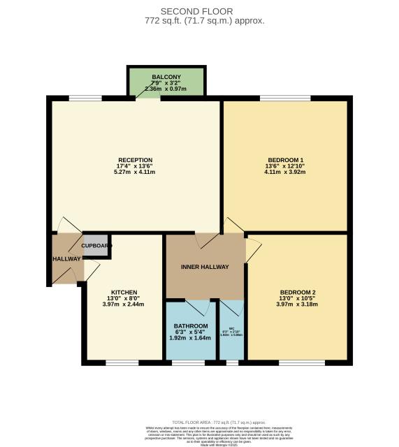 Floorplan of 196 Bilsby Lodge, Chalklands, Wembley, Middlesex