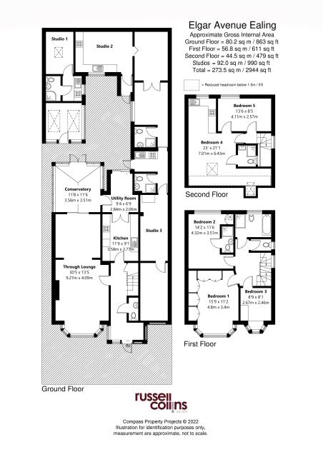Floorplan of 4 Elgar Avenue, Ealing, London