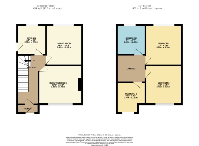 Floorplan of 36 Hogarth Avenue, Reading, Berkshire