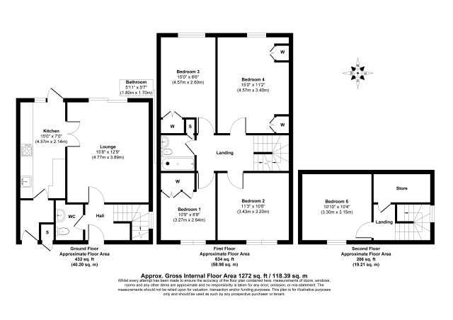 Floorplan of 5 Brockles Mead, Harlow, Essex