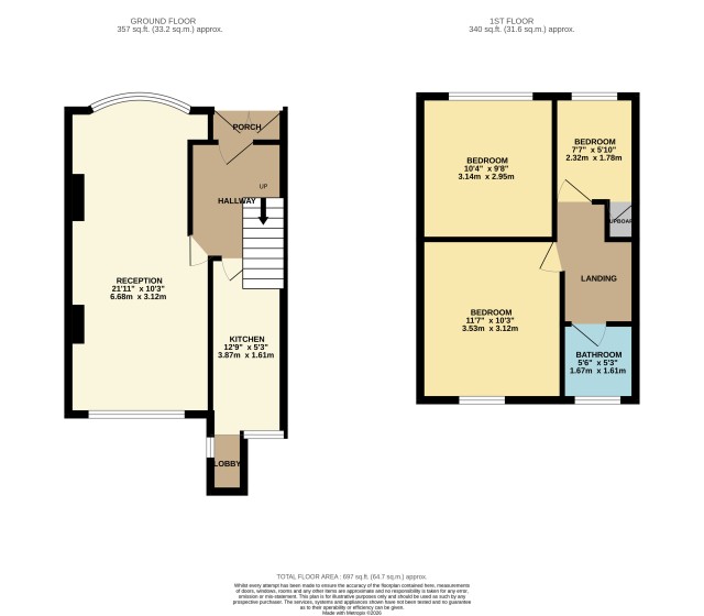 Floorplan of 70 Catesby Road, Coventry, West Midlands