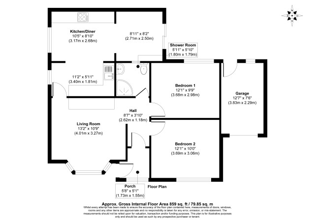 Floorplan of Fairview, Abbey Drive, Gronant, Prestatyn, Flintshire