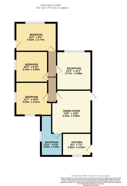 Floorplan of Meadowsweet, Forest Green, Dorking, Surrey