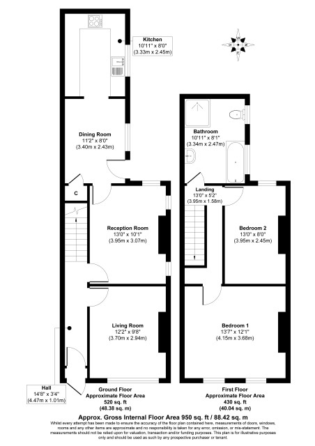 Floorplan of Gwynfryn, New Street, Rhosllanerchrugog, Wrexham