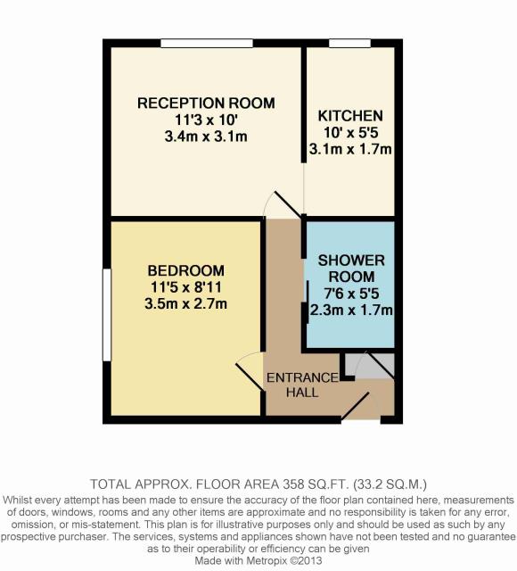 Floorplan of 14 Wellingtonia House, Church Road, Addlestone