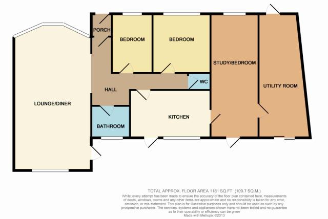 Floorplan of 6 Rosens Walk, Edgware, Middlesex