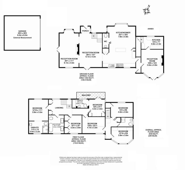 Floorplan of Burwood Lodge, 48a London Road, Datchet, Berkshire