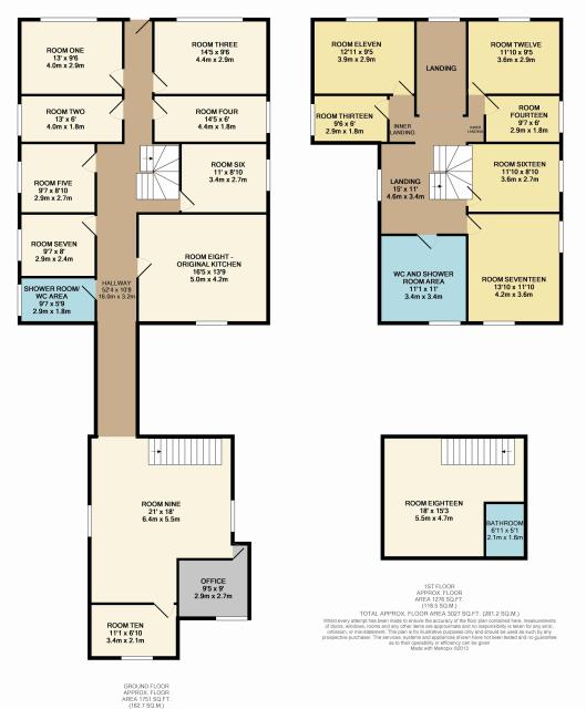 Floorplan of The Old Farm Guest House, 56 High Street, Stanwell, Middlesex