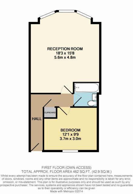 Floorplan of Flat 6, 129-135 Oxford Road, Reading, Berkshire