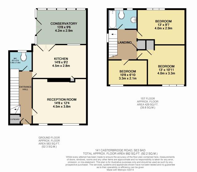 Floorplan of 141 Casterbridge Road, Blackheath, London