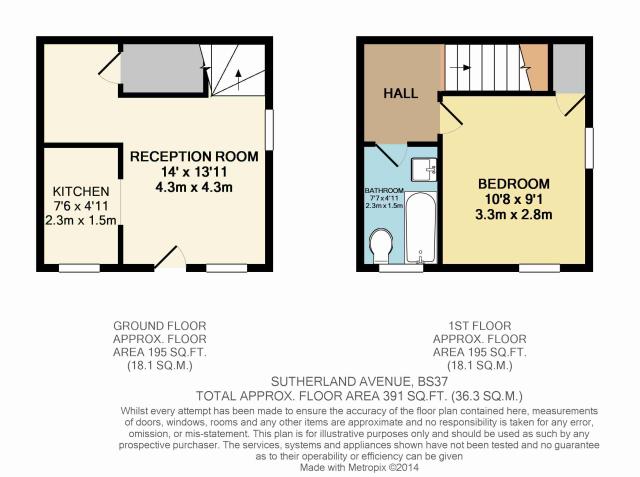 Floorplan of 51 Sutherland Avenue, Yate, Bristol