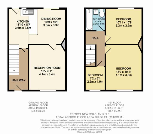 Floorplan of Tresco, New Road, Cranbrook, Kent