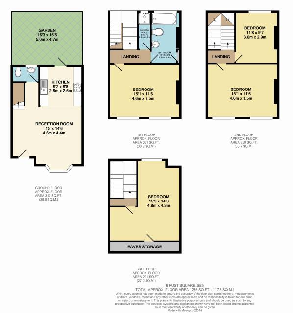 Floorplan of 6 Rust Square, Camberwell