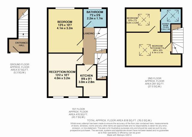 Floorplan of 168a Western Road, Southall, Middlesex