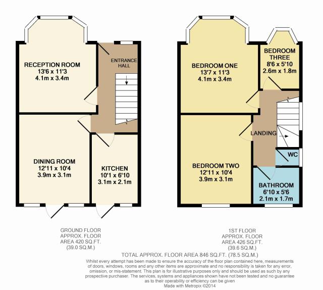 Floorplan of 176 Hicks Avenue, Greenford, Middlesex