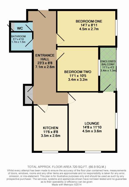 Floorplan of 41 Finsbury House, Partridge Way, Wood Green, London