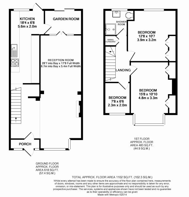 Floorplan of 43 Erlesmere Gardens, Ealing , London