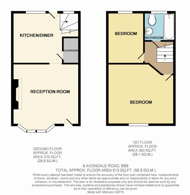 Floorplan of 6 Avondale Road, Nelson, Lancashire