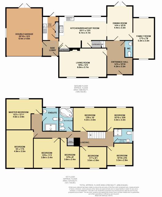 Floorplan of Woods End, 14 Dolesbury Drive, Welwyn