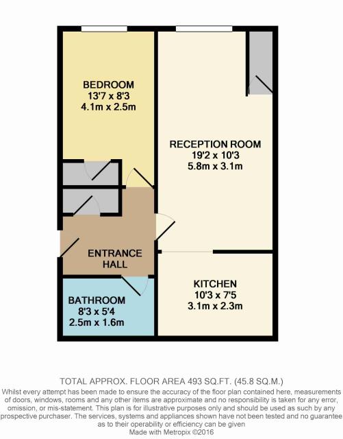 Floorplan of 18 Lastingham Court, 213 Laleham Road, Staines, Middlesex