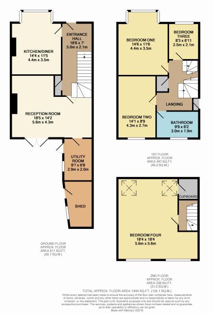 Floorplan of 23 Bellevue Road, Ealing, London