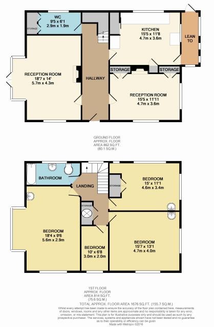 Floorplan of Clappers Corner, Bagshot Road, Chobham, Surrey