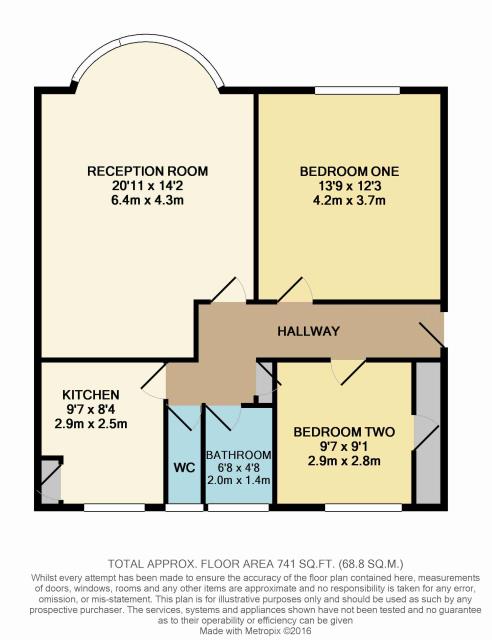 Floorplan of 167 Linden Court, Brunswick Road, Ealing, London