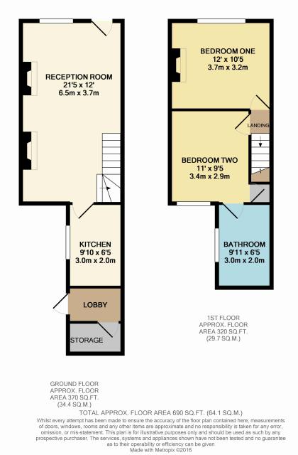 Floorplan of 55 Elliott Street, Ipswich, Suffolk