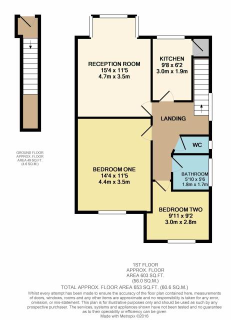 Floorplan of 10a Lyne Court, Meadowbank Road, Kingsbury