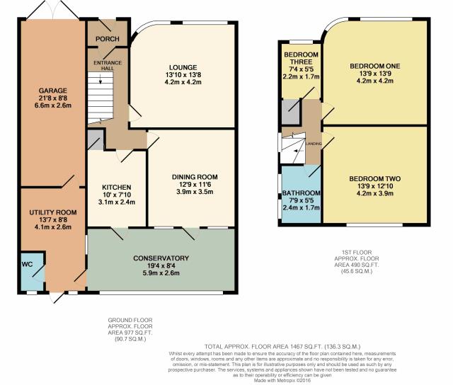 Floorplan of 36 Greencroft Avenue, Ruislip, Middlesex