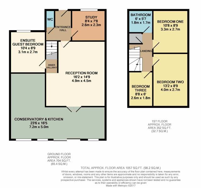 Floorplan of 7 Tudor Court, Borehamwood, Herts