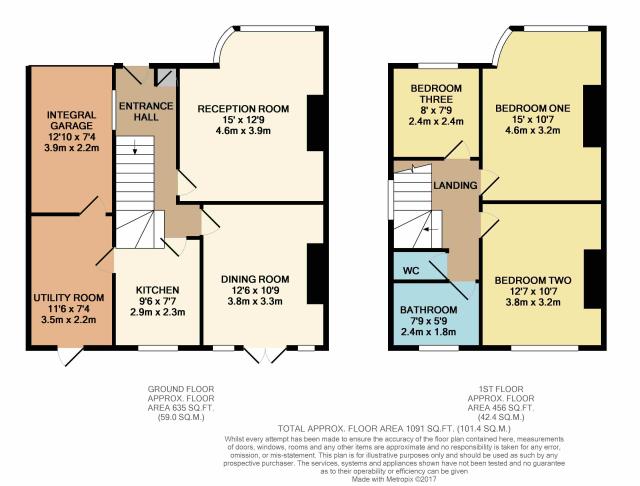 Floorplan of 53 Elm Drive, Harrow, Middlesex