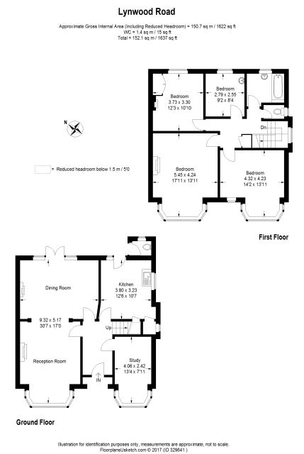 Floorplan of 1b Lynwood Road, Ealing, London