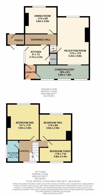 Floorplan of 23 Costons Avenue, Greenford